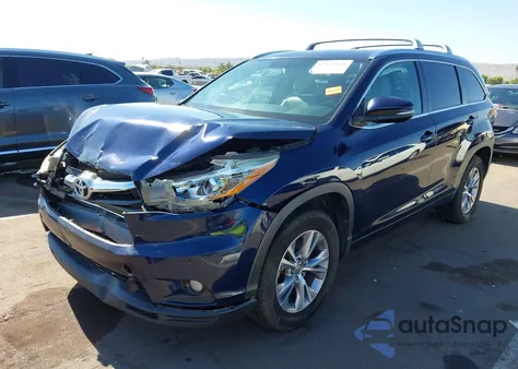 2015 Toyota Highlander Xle V6 z USA, uszkodzony, nr VIN 5TDKKRFH0FS081544